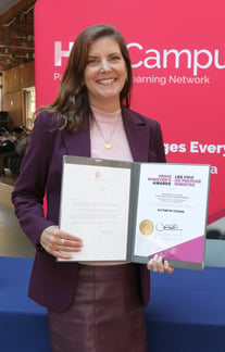 ms young with award